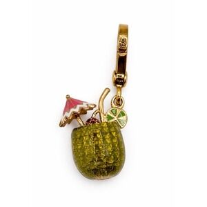 Juicy Couture Tropical Drink Charm Tiki Umbrella Lime Glass Rare Y2K